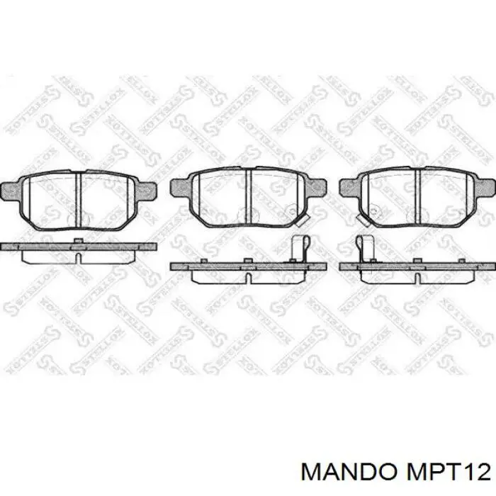MPT12 Mando колодки гальмівні передні, дискові