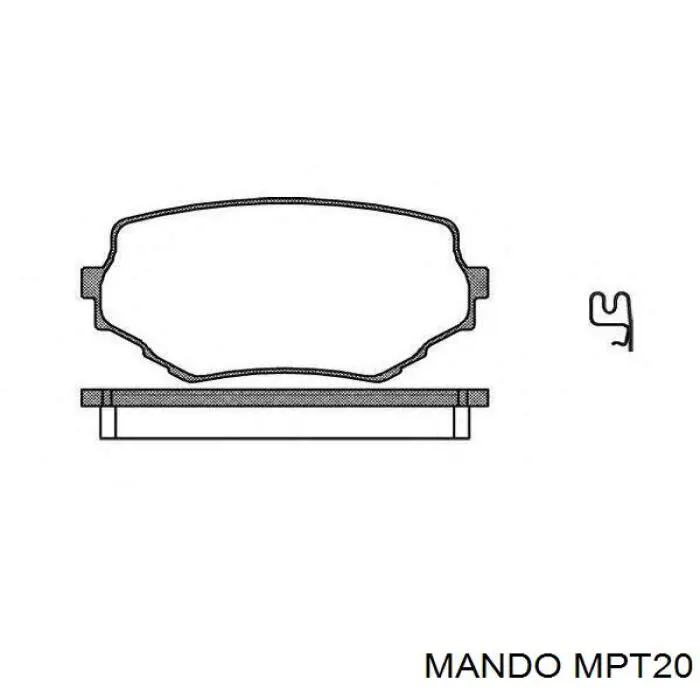 Задні гальмівні колодки MPT20 Mando