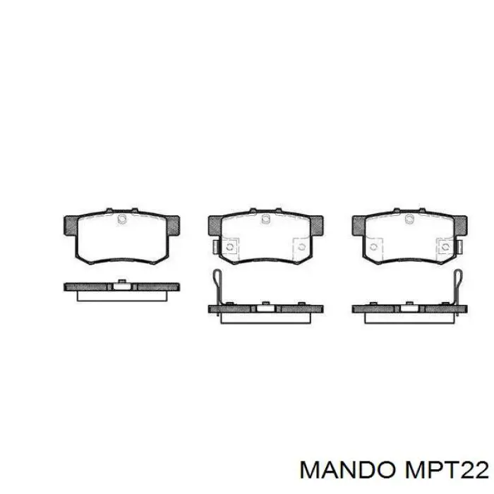 Колодки гальмівні передні, дискові MPT22 Mando