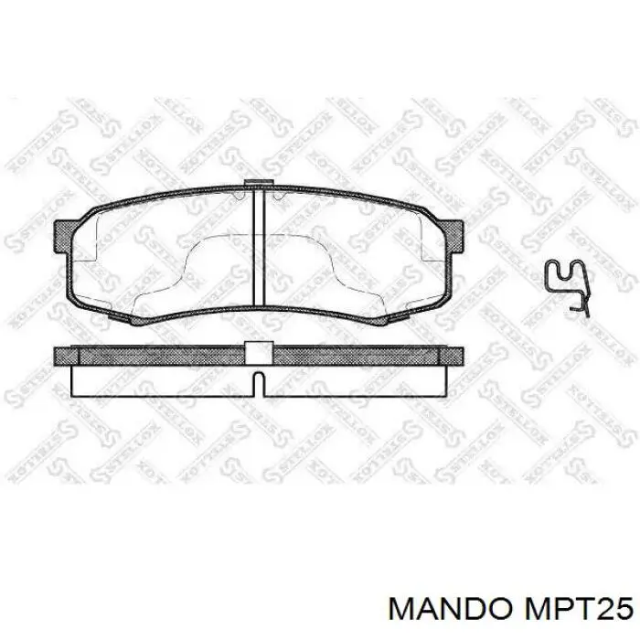 MPT25 Mando Передні гальмівні колодки