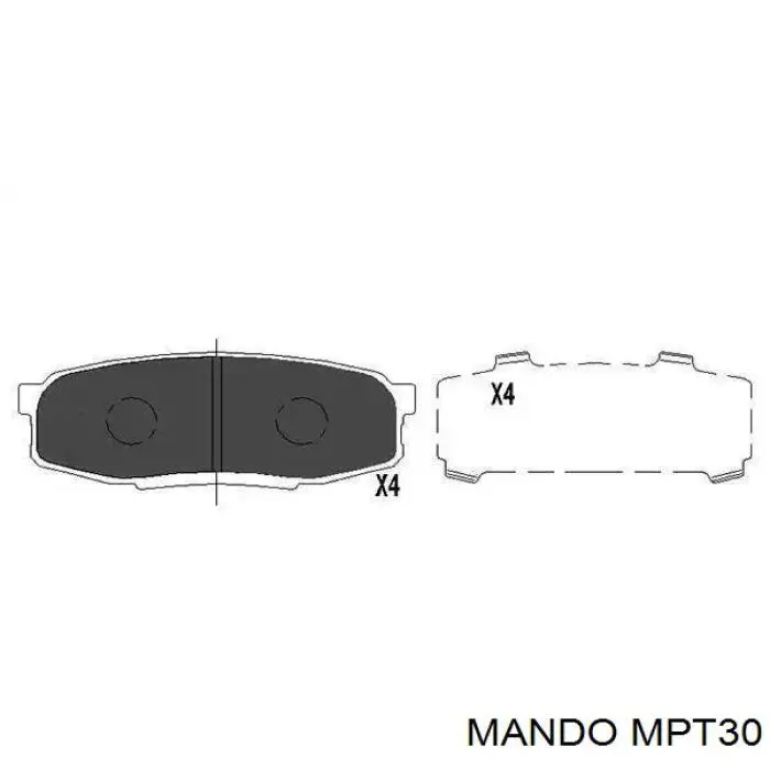 Гальмівні колодки Mando MPT30 ціна, від 21.97 USD