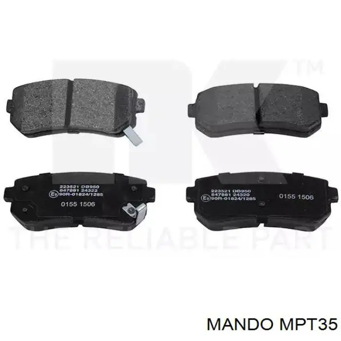 Задні дискові колодки Mando MPT35