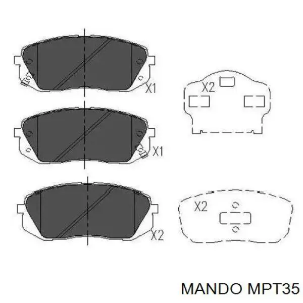 Задні гальмівні колодки Mando MPT35 ціна, від 16.45 USD