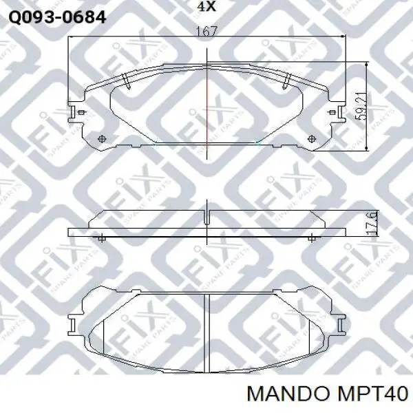  Mando MPT40 ціна, від 26.15 USD