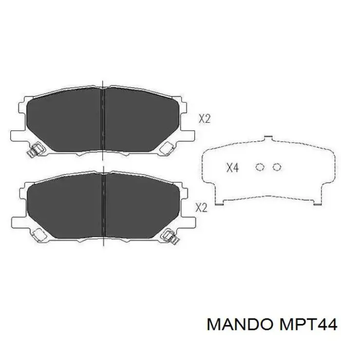 Передні тормозні колодки MPT44 Mando