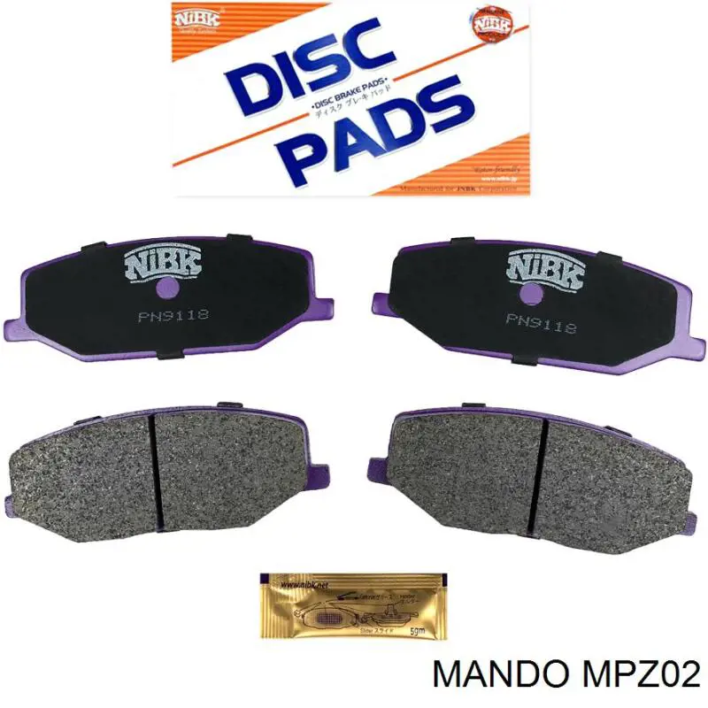 MPZ02 Mando Передні гальмівні колодки