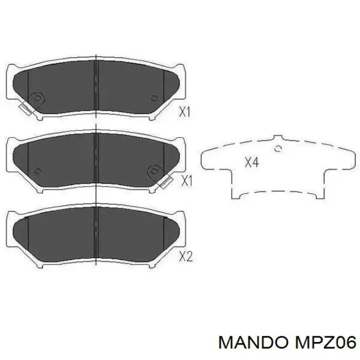 Купити MPZ06 Mando Колодки гальмівні передні, дискові