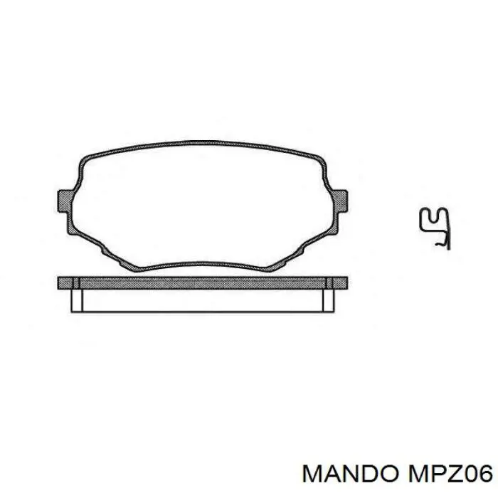 Передні тормозні колодки MPZ06 Mando