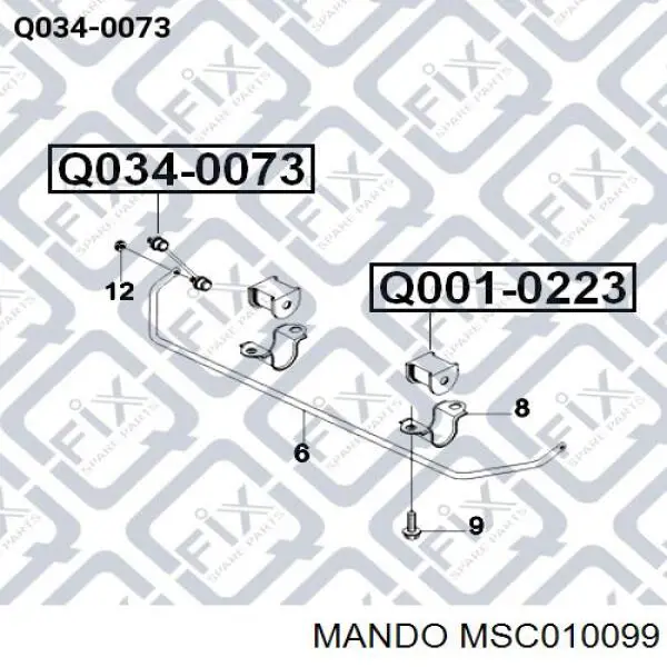 MSC010099 Mando стійка стабілізатора заднього
