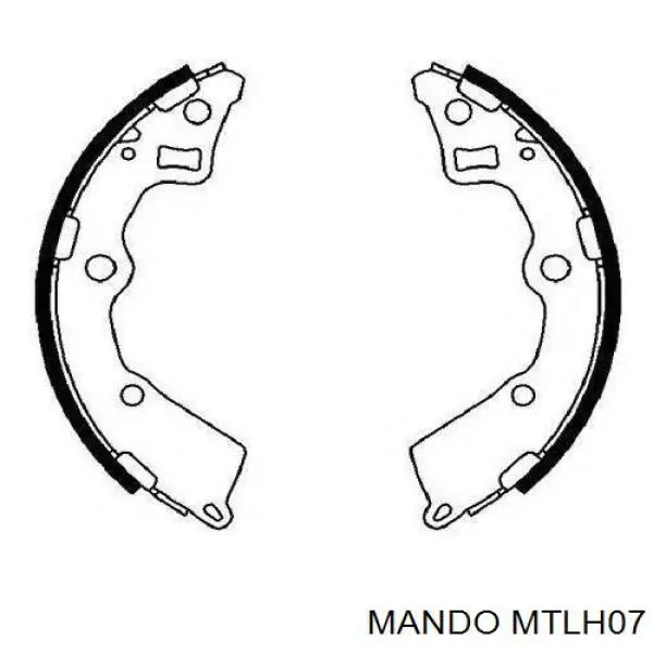 MTLH07 Mando колодки гальмові задні, барабанні