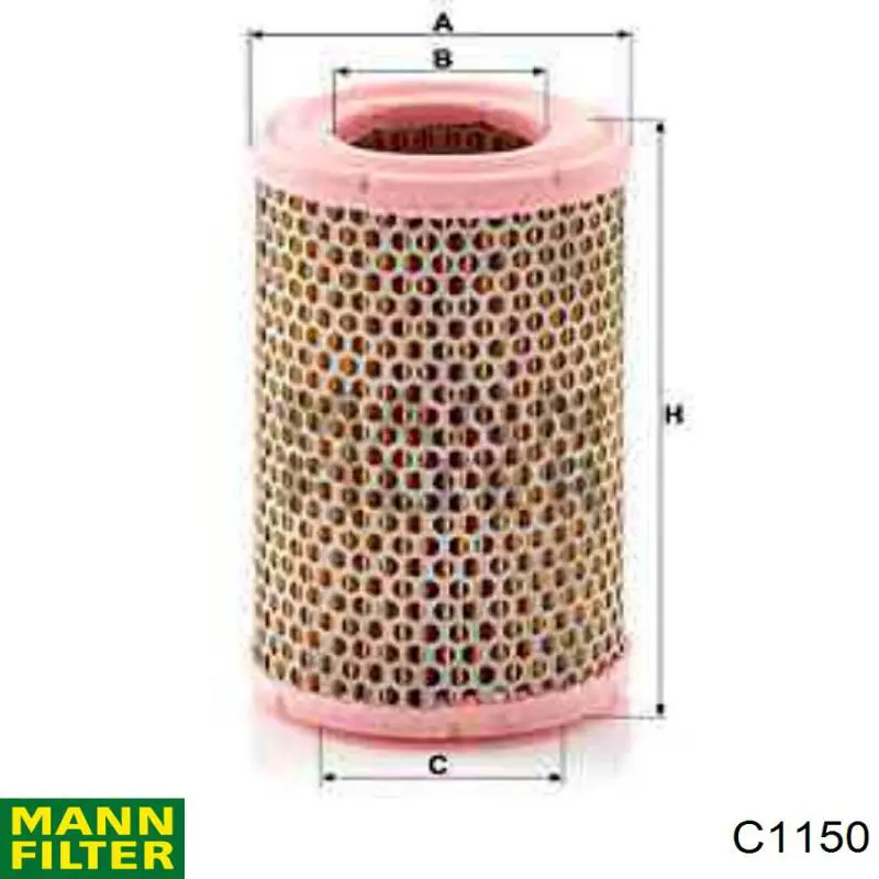 Елемент повітряного фільтра Mann-Filter C1150 ціна, від 8.61 USD