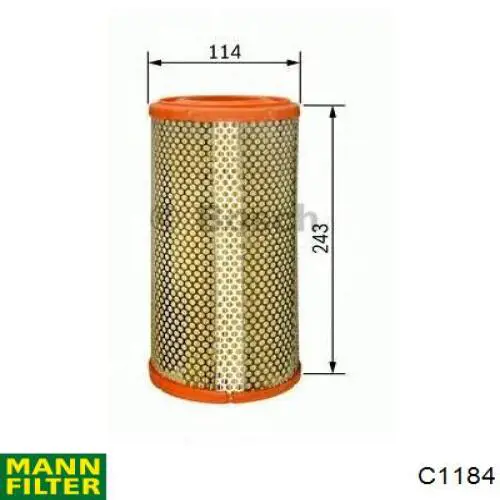 C1184 Mann-Filter фільтр повітряний