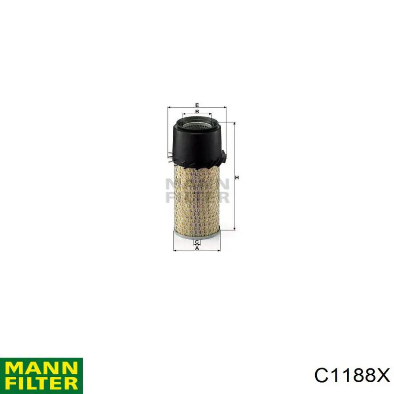 Фільтр повітряний C1188X Mann-Filter