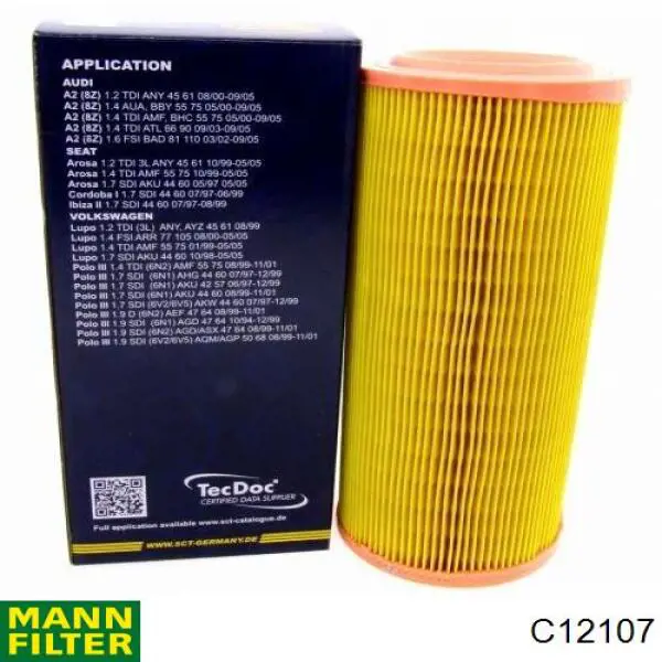 Елемент повітряного фільтра Mann-Filter C12107 ціна, від 10.10 USD