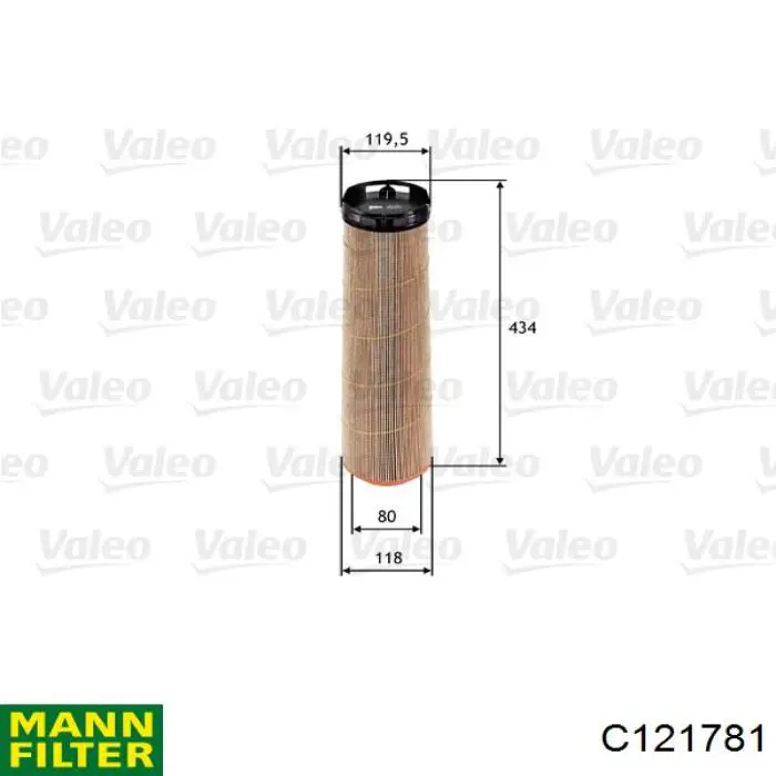 C121781 Mann-Filter Повітряний фільтр двигуна