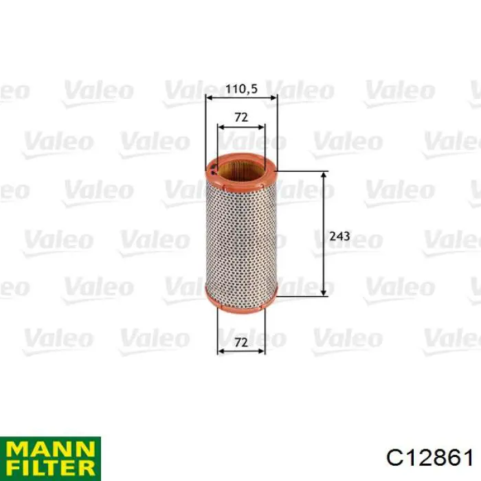 Елемент повітряного фільтра Mann-Filter C12861 ціна, від 6.20 USD