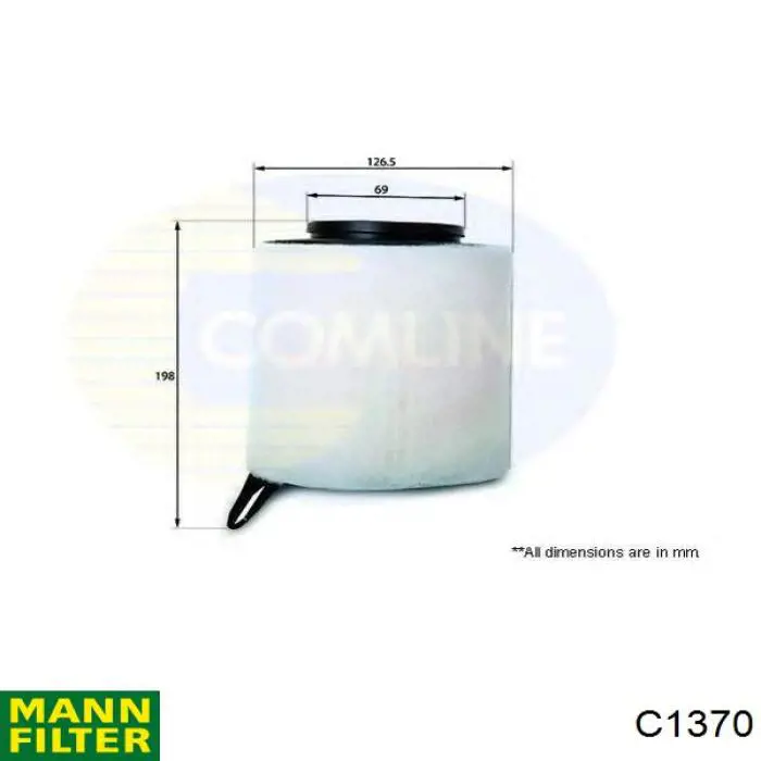 Елемент повітряного фільтра Mann-Filter C1370 ціна, від 14.74 USD