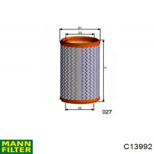 Купити C13992 Mann-Filter Автомобільний фільтр повітря
