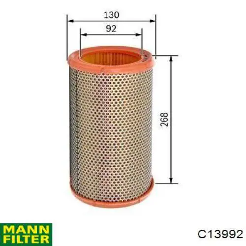 Елемент повітряного фільтра Mann-Filter C13992 ціна, від 6.11 USD