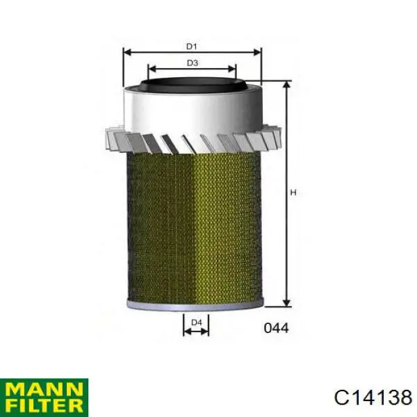 Купити C14138 Mann-Filter Автомобільний фільтр повітря
