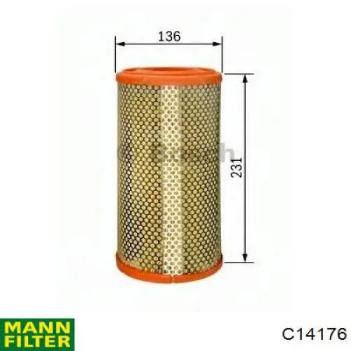 Елемент повітряного фільтра Mann-Filter C14176 ціна, від 11.44 USD