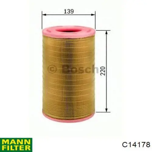 C14178 Mann-Filter Повітряний фільтр двигуна