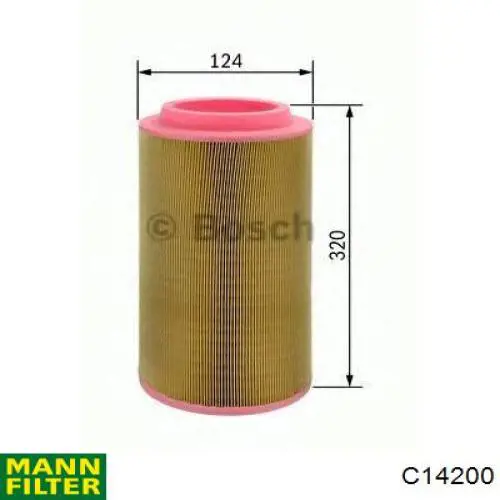 Елемент повітряного фільтра Mann-Filter C14200 ціна, від 25.45 USD