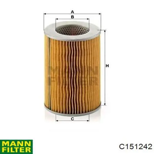 Елемент повітряного фільтра Mann-Filter C151242 ціна, від 32.99 USD