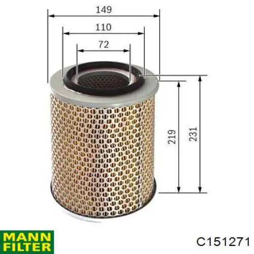 C151271 Mann-Filter фільтр повітряний
