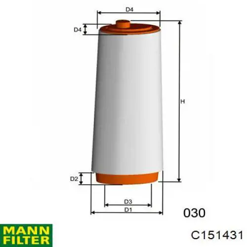 Повітряний фільтр C151431 Mann-Filter