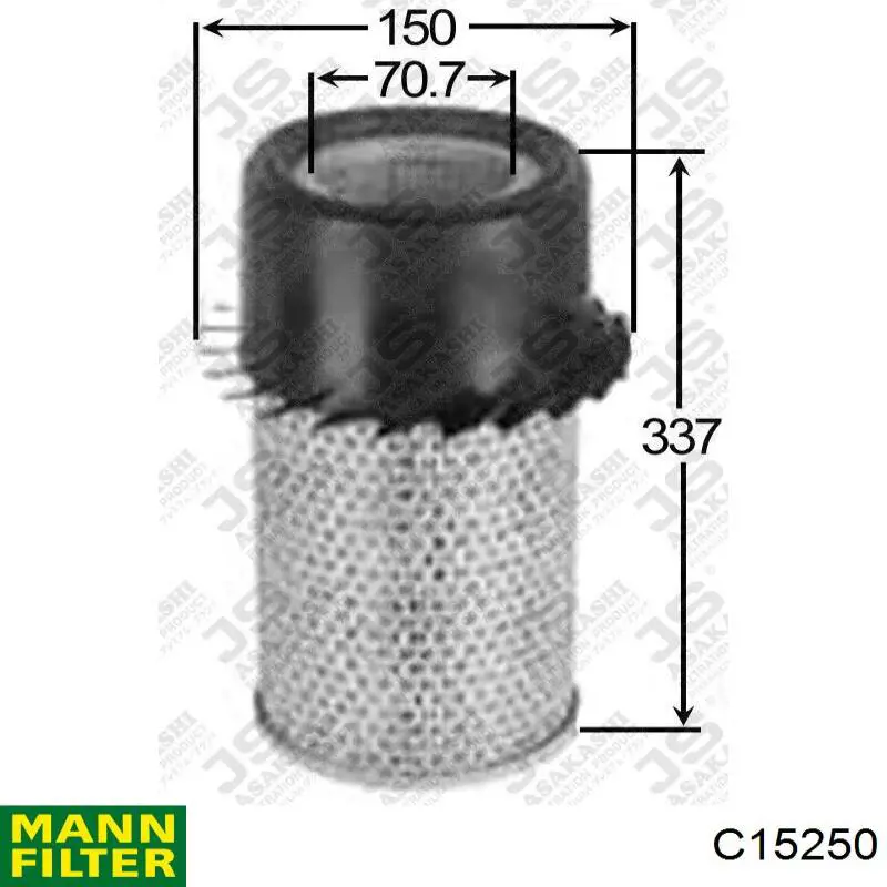C15250 Mann-Filter Повітряний фільтр двигуна