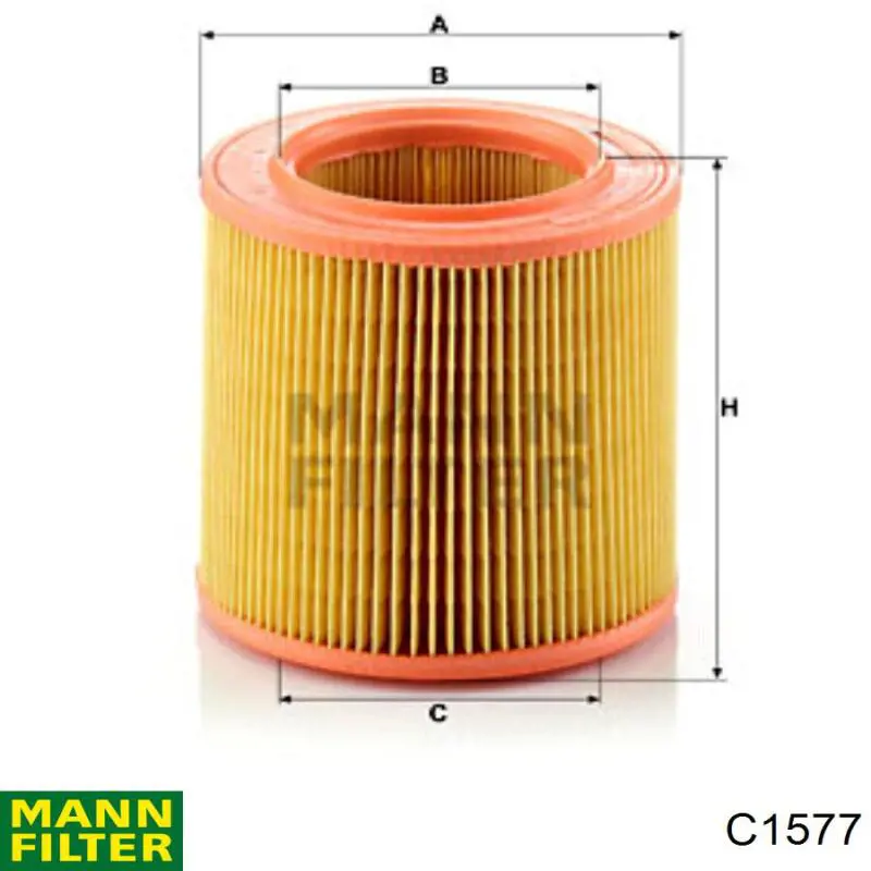 C1577 Mann-Filter Повітряний фільтр двигуна
