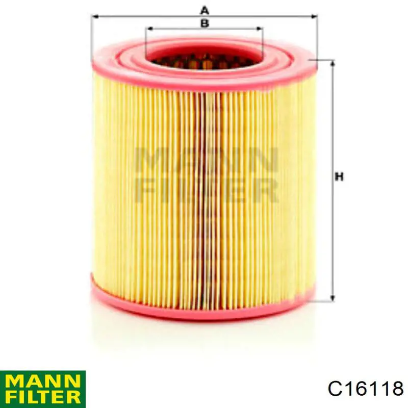 C16118 Mann-Filter Повітряний фільтр двигуна