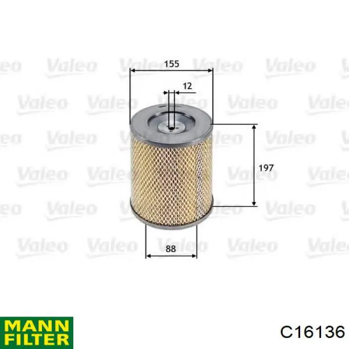 Елемент повітряного фільтра Mann-Filter C16136 ціна, від 7.35 USD