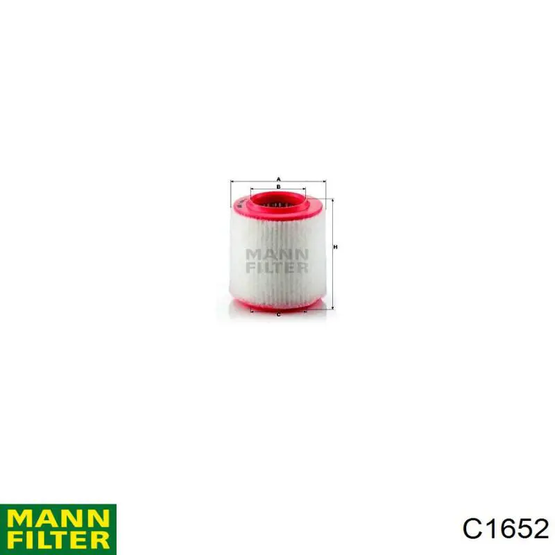 Елемент повітряного фільтра Mann-Filter C1652 ціна, від 28.35 USD