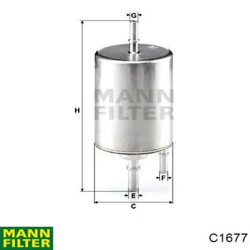 Елемент повітряного фільтра Mann-Filter C1677 ціна, від 31.05 USD