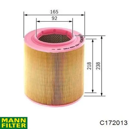 Фільтр повітряний Mann-Filter C172013