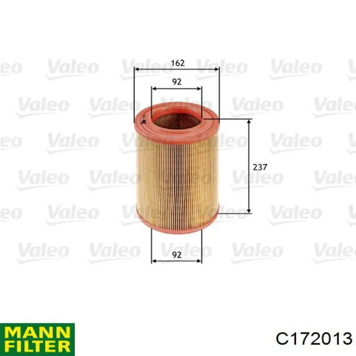 Купити C172013 Mann-Filter Автомобільний фільтр повітря