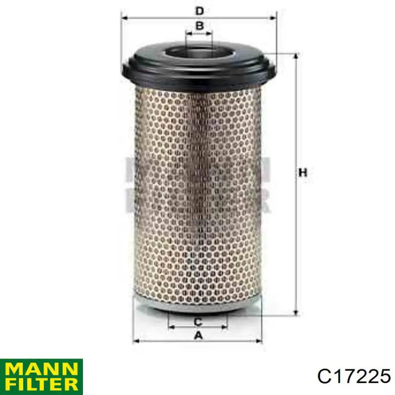 C17225 Mann-Filter Повітряний фільтр двигуна