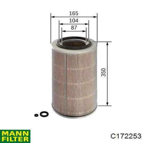 C172253 Mann-Filter фільтр повітряний