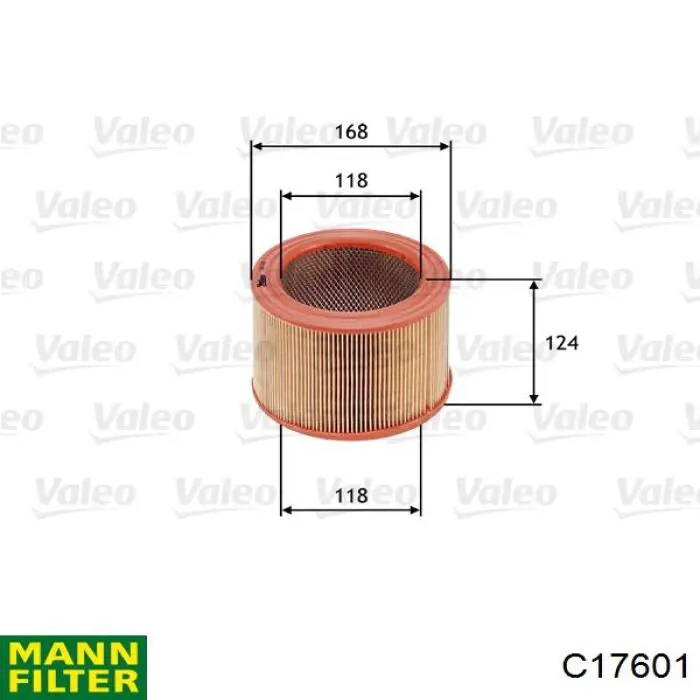 Елемент повітряного фільтра Mann-Filter C17601 ціна, від 4.80 USD