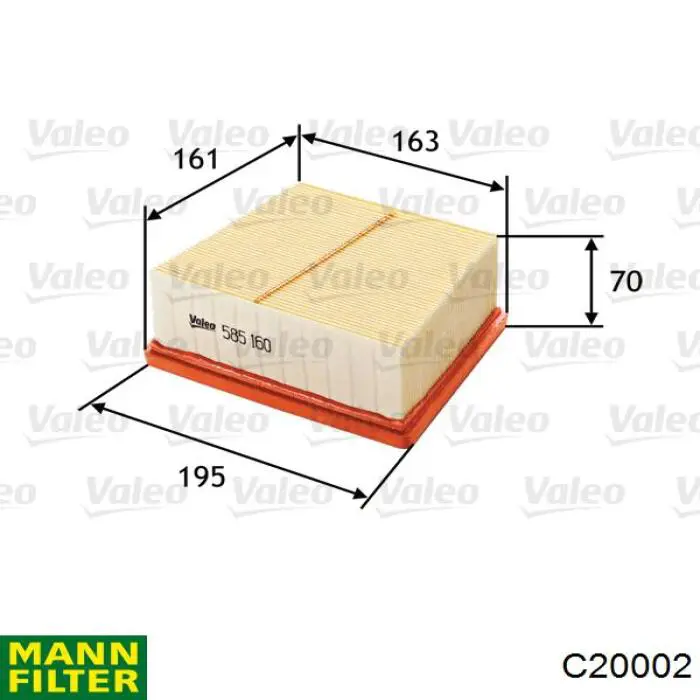 Купити C20002 Mann-Filter Автомобільний фільтр повітря