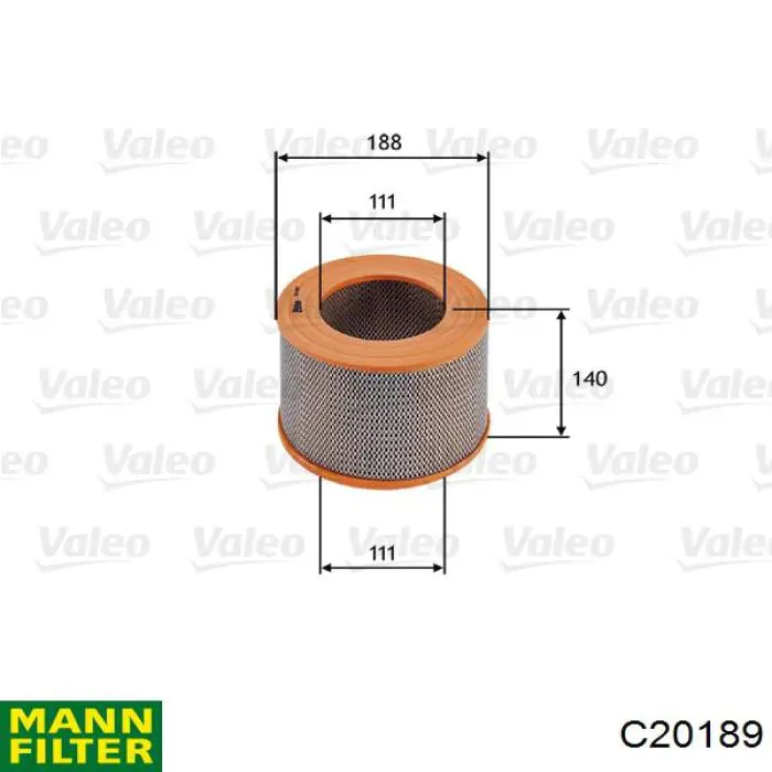 Купити C20189 Mann-Filter Автомобільний фільтр повітря