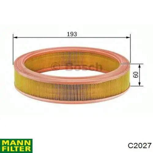 C2027 Mann-Filter Повітряний фільтр двигуна