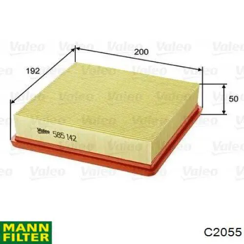 C2055 Mann-Filter фільтр повітряний