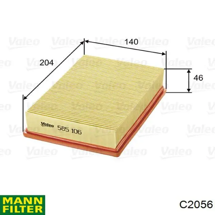 Елемент повітряного фільтра Mann-Filter C2056 ціна, від 4.18 USD