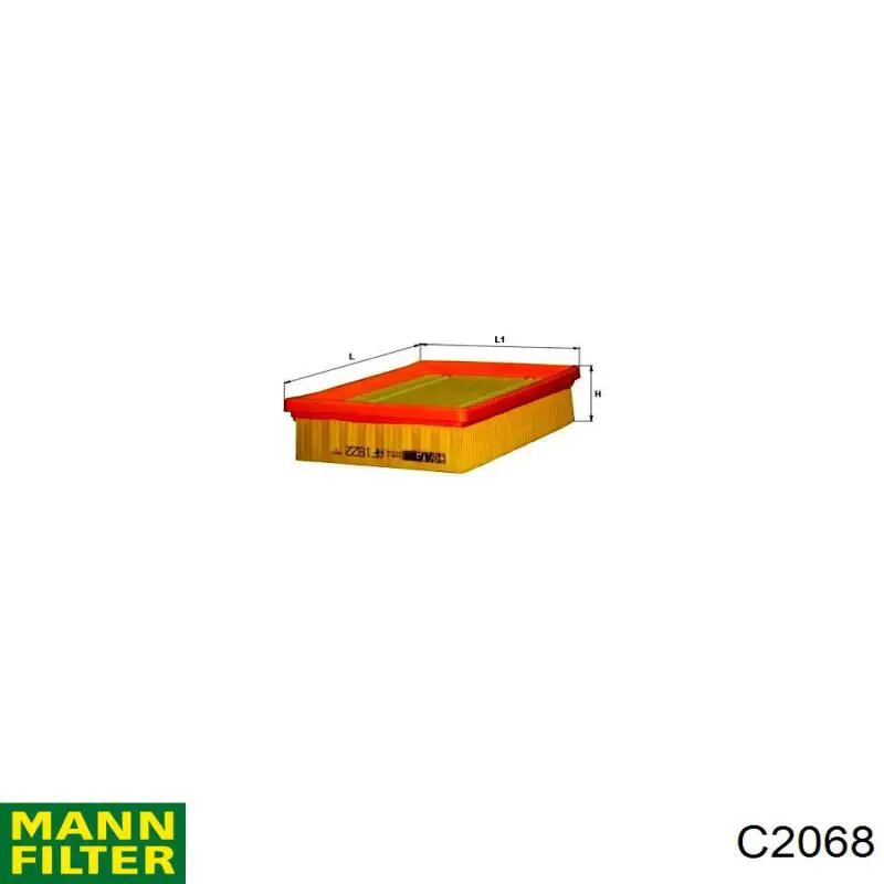 Фільтр повітряний C2068 Mann-Filter