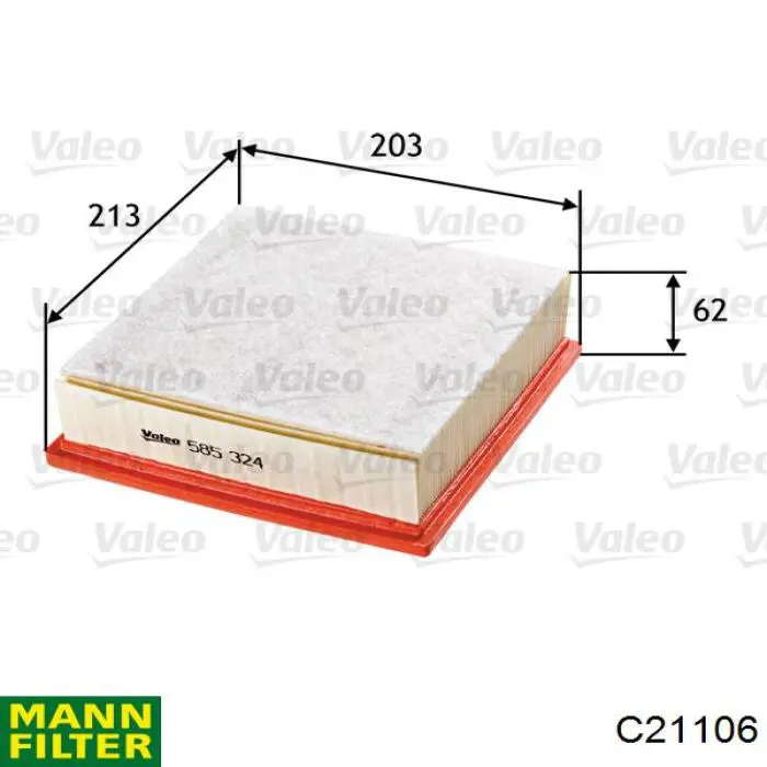 Купити C21106 Mann-Filter Автомобільний фільтр повітря