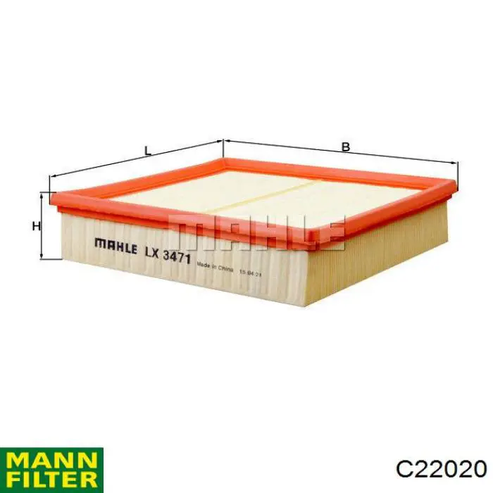 Елемент повітряного фільтра Mann-Filter C22020 ціна, від 28.51 USD