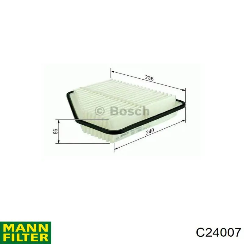 Елемент повітряного фільтра Mann-Filter C24007 ціна, від 9.02 USD